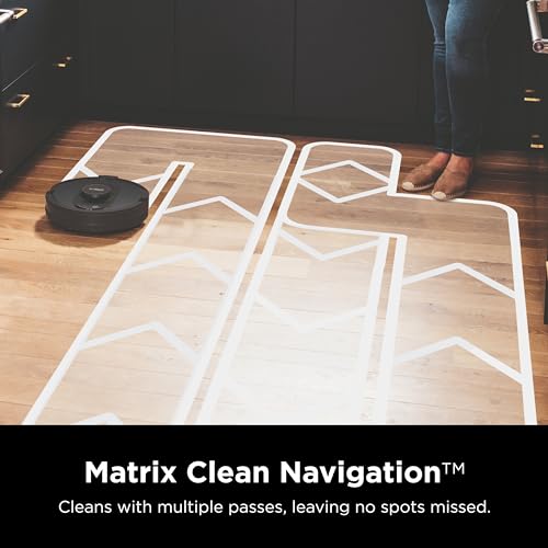 Shark AV2501S AI Robot Vacuum with HEPA Self-Empty Base, Bagless, 30-Day Capacity, LIDAR Navigation, Perfect for Pet Hair, Compatible with Alexa, Wi-Fi Connected, Dark Grey