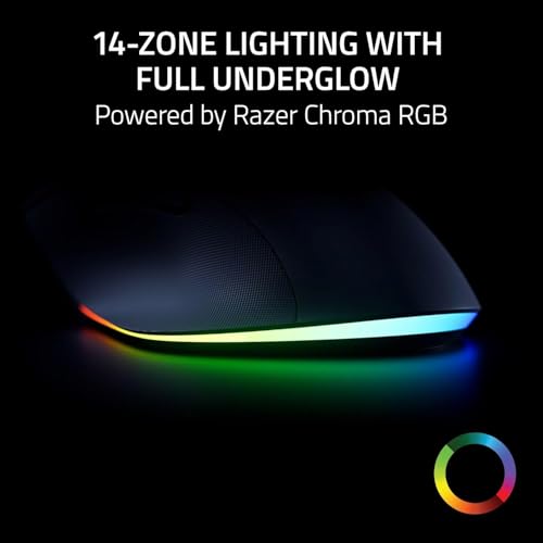 Razer Pro Click V2 Right-Handed Ergonomic Wireless RGB Mouse: HyperSpeed Wireless (2.4 GHz), Bluetooth â€“ up to 3 hosts, USB-C wired, Up to 3.5 months Battery Life, 9 Programmable Buttons - Black