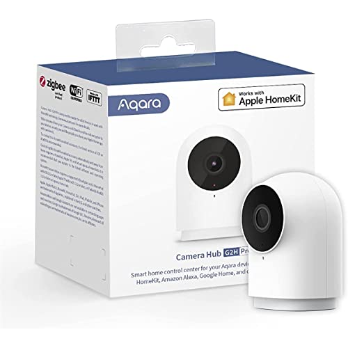 Aqara Security Camera Hub Indoor G2H Pro, 1080p HD HomeKit Secure Video Indoor Camera, Night Vision, Two-Way Audio, Zigbee Hub, Plug-in Cam Works with Alexa, Homekit, Compatible with Google Assistant