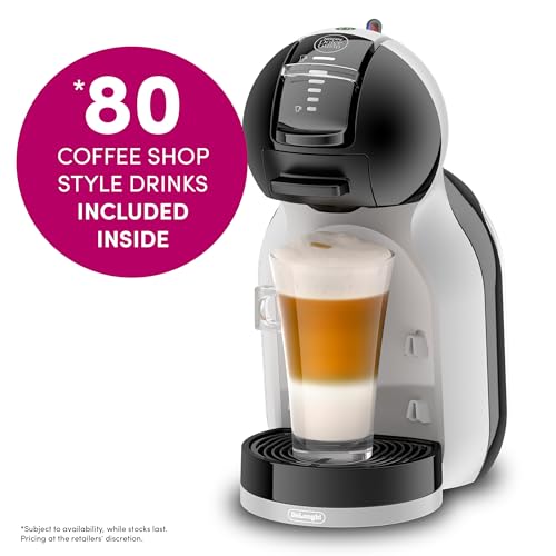 Nescafe Dolce Gusto De'Longhi Mini Single Serve Capsule Coffee Machine Starter Kit, EDG155. BG, Black & Grey
