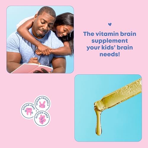 Brain Supplements for Memory and Focus - B12 for Kids May Aid in focus and Attention - Nootropics Brain Support Supplement - Brain Supplement - Memory Supplement for Brain - Brain Booster Supplement