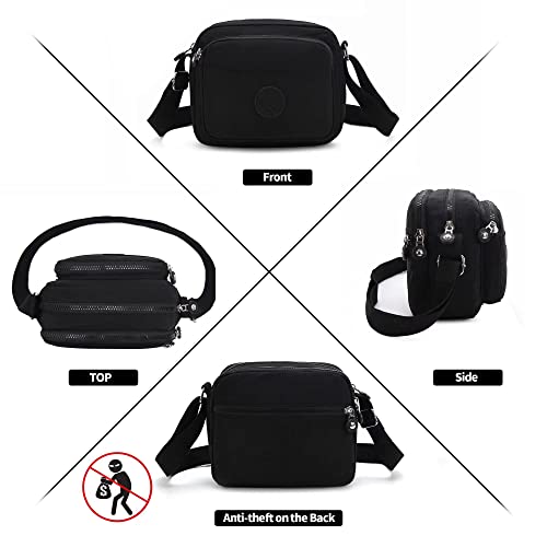 Crossbody Bag for Women with Multiple Pockets Girls Small Shoulder Bag Phone Bag Waterproof with Adjustable Strap for Travel Shopping Outing Work Strolling