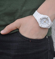 Casio Girls Quartz Watch, Analog Display and Resin Strap