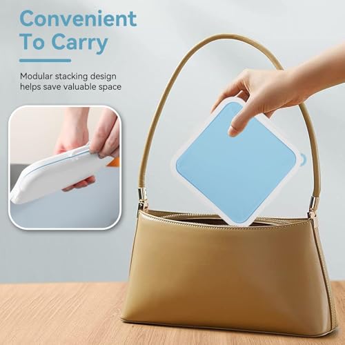 NALACAL Toast Case Leakproof Soft Sealed Bread Lunch Box, Sandwich Case Easy Carry Bento Box Food Grade Silicone Bread Storage Box, Plastic Food Storage Containers, Blue