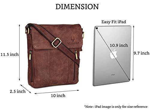 WILDHORN Brown Sling Bag for Men I Genuine Leather Crossbody Bag