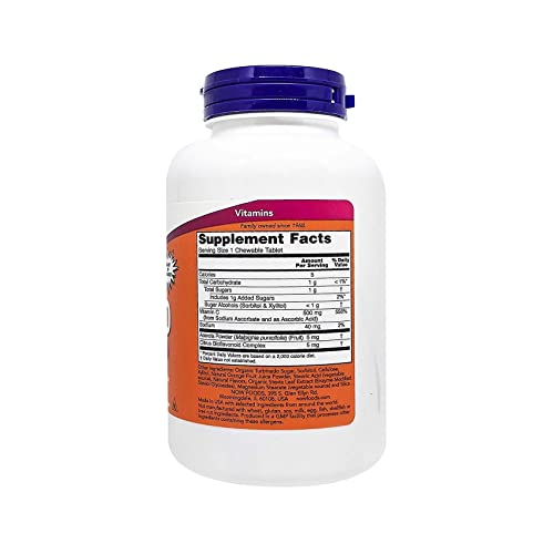 Now C-500 Vitamin C Chewable Tablet For Antioxidant Support, Pack of 100's