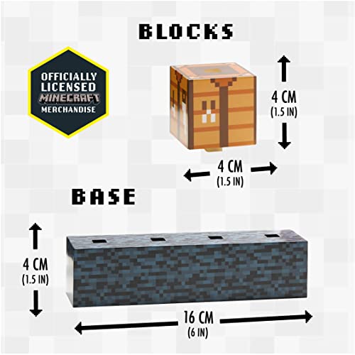 Paladone Minecraft Official Licensed Block Building Lamp 16 Customizable Light Up Blocks - Interactive Decoration, Toy, Nightlight for Kids, Gamer Room Decor, Gaming Gift for Boys and Girls
