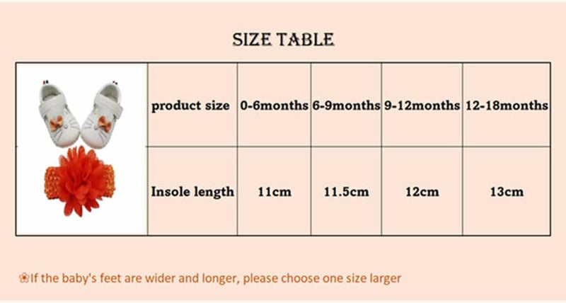JZLIFE First Walking Shoes,Anti-slip,Comfortable and Breathable Baby Shoes with Hair Band,Baby Gift for Newborn Baby