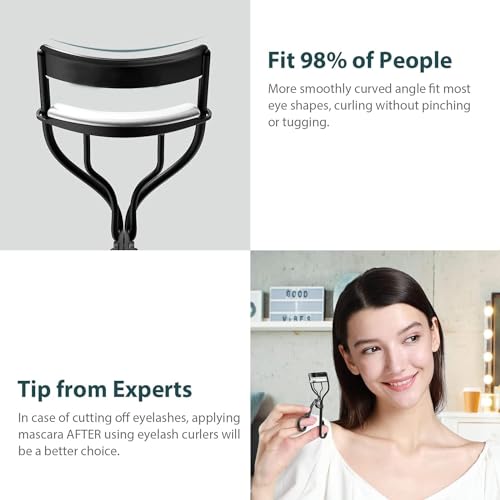 ECVV Eyelash Curler, Precision Curl Control for All Eye Shapes, Lifts & Defines, Easy to Use, Get Perfect Curl in 5 Seconds