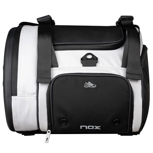 NOX Luxury Master Series, Versatile and Functional Racket Bag with Attractive Design with Many Compartments ??White with Black.