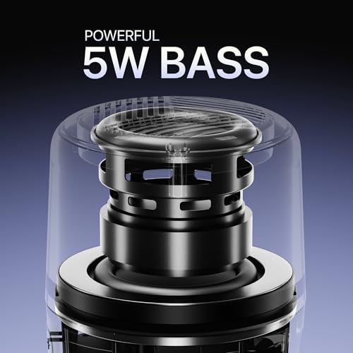 Mivi Play Bluetooth Speakers Wireless with 12 Hours Playtime. Wireless Speaker Made in India with Exceptional Sound Quality, Portable and Built in Mic-Black