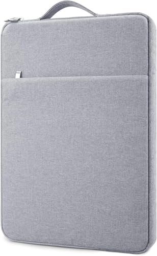 12.5 inch Laptop Sleeve Bag Compatible with MacBook Air Mac Pro M1 Surface Lenovo Dell HP Computer Bag Accessories Polyester Case with Pocket (Grey)