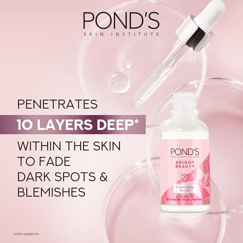 POND'S Bright Beauty Triple Glow Serum, with Niacinamide and Hyaluronic Acid, 30g