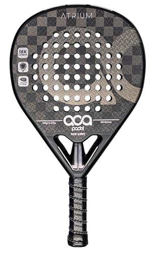 Aca Padel Atrium, 18K Carbon Faces, Progressive Eva Fusion Rubber, Drop Shape, Carbon Frame, 3D Finish.