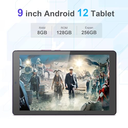 C Idea 9-Inch Android 13 Tablet, 8GB+256GB/512GB TF, HD+IPS 800 * 1280, 5+8MP Camera, 4G SIM Card Slot, 5G WiFi, GPS, 8000mAh Battery, CM925 (Pink)