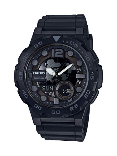 Casio Sport Watch For Boys Analog-Digital Resin - AEQ-100W-1B