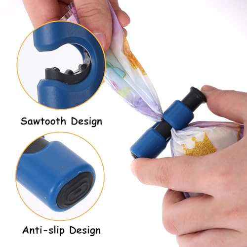 6pcs Food Clips for Bags, Freezer Bag Clips,Bag Clips for Food Storage and Food Clips Reusable for Bags Dried Fruit Food Sandwich Bread Storage