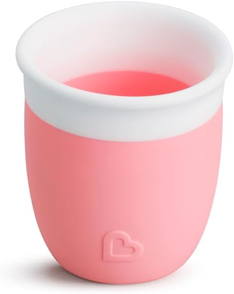 Munchkin C’est Silicone! Open Training Cup with Straw for Babies and Toddlers 6 Months+ Ideal Transition Sippy Cup, Free Flow Sippy Cup to Straw Cup for Baby and Toddler weaning, 4oz / 120ml, Mint