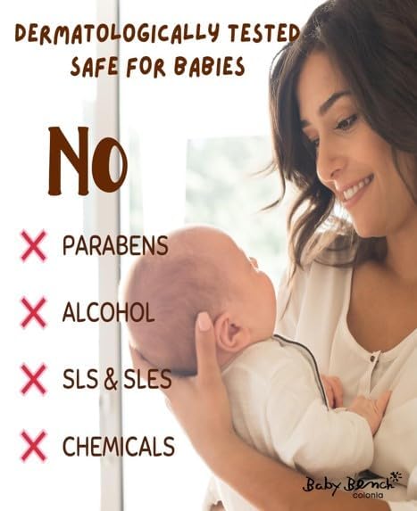 Baby Bench Colonia ICE MINT COLOGNE | Perfume for Babies, Gentle & Safe, Mild Fragrance | Long-lasting Moisture & Delicate Fragrance | Safe for Mother's Hands & Baby's Skin 200 ml - (Pack of 3).