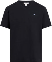 Mens SS SMOOTH CTTN SOLID VNECK TEE S/S T-Shirt (pack of 1) - Black
