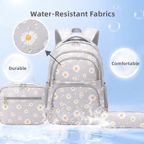 Armbq Girls Backpack Kids School Bookbag Set for Teen Girls Elementary Students Casual Back Pack with Lunch Box