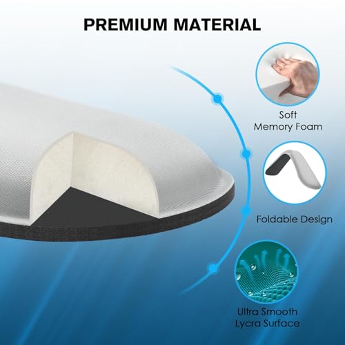 Azonee Memory Keyboard Wrist Rest, Ergonomic Wrist Rest for Computer Keyboard, Foldable for Easy Typing and Pain Relief, Mouse Wrist Pad, Non-Slip Wrist Rest, Suitable for Games, Computers, Laptops