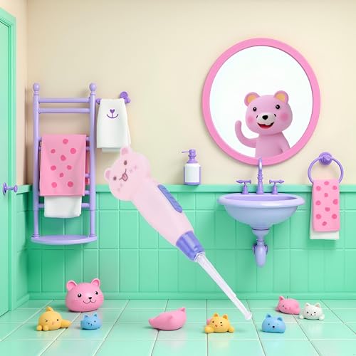 WsjiaboFux Pink Cat Cartoon Baby Ear Cleaner LED Earpick Earwax Remover with Replacement Head Kids Ear Clean Tool Earwax Removal ealth Care Ear Care