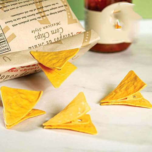 10 Pcs Food Bag Clips for Food Storage, Chip Clips, Bag Clips for Food Storage for Chips and Other Food Bags Snack Clips Bread Bag Clips for Home Kitchen Food Storage (Round + Triangular)