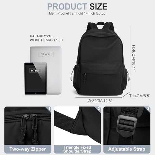 WEPOET Middle School Backpack for Teen Girls,Cute College Backpack for Women,High School Bag,Casual Travel Rucksack,Bookbag