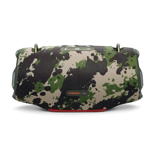 JBL Xtreme 4 Portable waterproof speaker with AURACAST (connect multiple Speaker), massive JBL Pro Sound and convenient shoulder strap,Squad