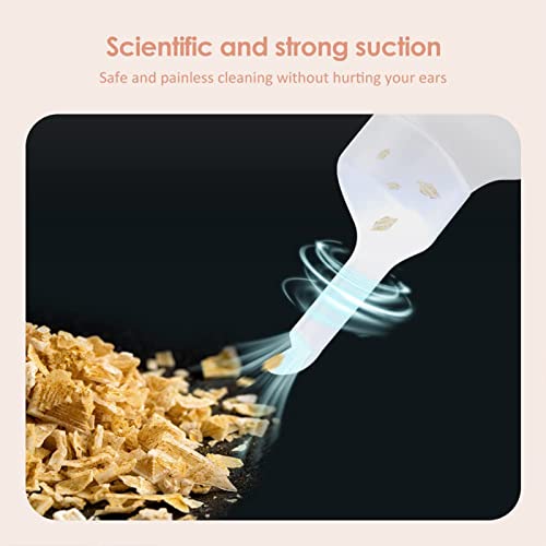 5-In-1 Electric Ear Scoop Electric Children's Safety Painless Earwax Remover Cordless Vacuum Ear Wax Cleaning Toolpainless Ear Cleaning Tool for Wholefamily,Gray