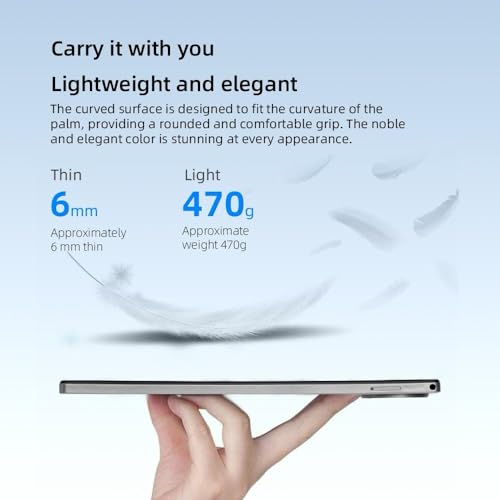 X-Prime 10.1" HD AMOLED Display Android 13 Slim Smart Tablet PC, Dual SIM, 5G Network, Wifi Tablet, 8GB RAM 256GB ROM, Dual Camera, Google Meet and Zoom Supported (Grey)
