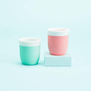 Munchkin C’est Silicone! Open Training Cup with Straw for Babies and Toddlers 6 Months+ Ideal Transition Sippy Cup, Free Flow Sippy Cup to Straw Cup for Baby and Toddler weaning, 4oz / 120ml, Mint
