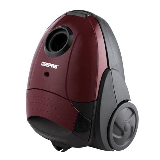 Geepas GVC2594 Vacuum Cleaner with Dust Bag, 2200W - 1.5L - Powerful Suction - Dust Full Indicator | Flexible Hose with Airflow on Handle | Pedal Switch and Auto-Rewinding Wire | 2 Years Warranty