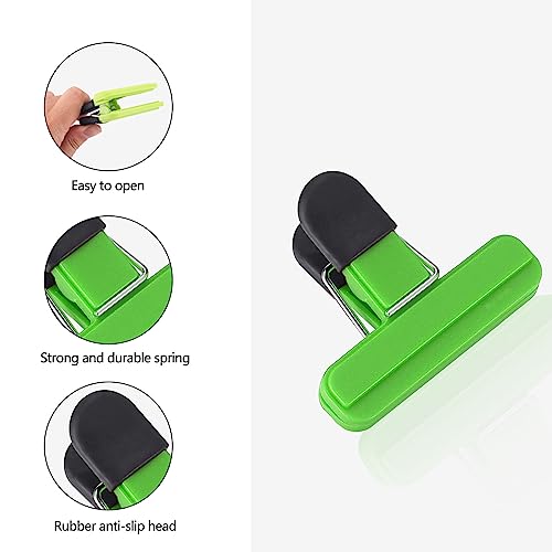 XxinXrong 12 Pcs Bag Clips Food Seal Clips, Food Bag Clips for Food Storage, Kitchen Food Clips, Plastic Air Tight Chip Bag Clips for Snack Coffee Vegetables Fruit Food Storage Bags Clips