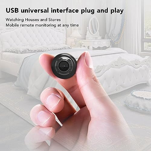 DAUZ Mini Wireless WiFi Camera, High Definition User Sharing Night Human Detection 140 Degree Wide Angle Remote Viewing Wireless Security Camera for Home