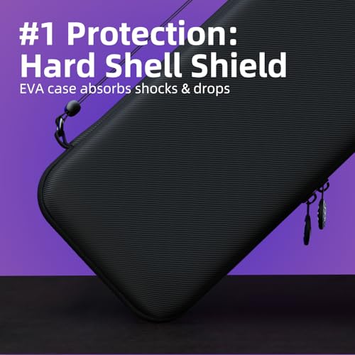 Savage Raven by Skull & Co. Every Day Slim Carrying Case for Nintendo Switch 2: Portable Hard Shell Protective Travel Case, Gaming Case, Console Protection Case, Accessories, Storage, Black