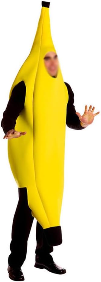 Banana Costume For Adult, Carnival Clothing Jumpsuit Banana Costume For Halloween Christmas Carnival Party (L)