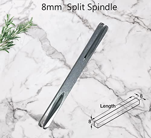 Universal Hardware 8mm x 120mm Split Steel Spindle Door Windows Handle Spindles Silver Finish Sizes from 50mm to 150mm (Pack of 1)