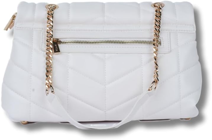 Natalia Soft Puffer Quilted Leather Women's Crossbody Handbag with Gold Chain