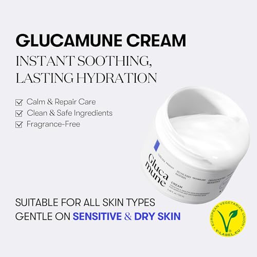 VT COSMETICS Glucamune Cream | Soothing&Calming, Light-weight Cream, Vegan mucin for All Skin Types (3.38 fl Oz/100ml)