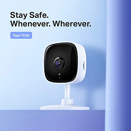 TP-Link Tapo 1080p Full HD Home Security Wi-Fi Camera|Baby Cry, Motion, & Person Detection |Motion Alert|Advanced Night Vision up to 30 ft|2-Way Audio|Sound & Light Alarm|Easy Setup via Tapo App(TC60)