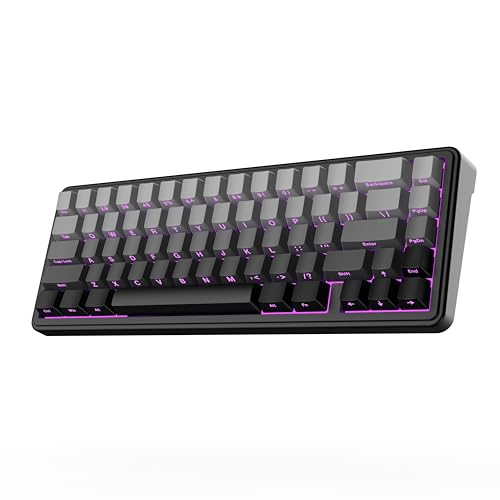EPOMAKER x Aula F65 65% Wireless Mechanical Keyboard, Hot Swappable Gasket Custom Gaming Keyboard with Five-Layer Padding, RGB Backlit, Bluetooth/2.4GHz/USB-C (Black, Reaper Switch)