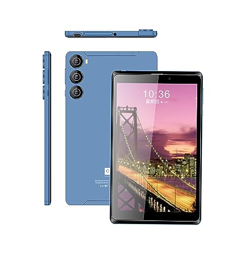 C idea Smart Tablet Android 8-Inch IPS Screen 5G LTE Single SIM WiFi,CM835 Kids Tab Zoom Supported Tablet PC with Pre-installed Tempered Glass and Flip Case Cover (Blue)