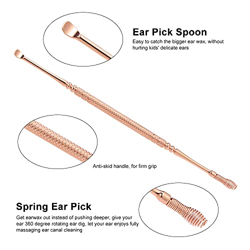 Generic 3pcs Ear Wax Removal LED Flashlight Tool Set for Baby And Adults Ear Pick Stainless Steel Ear Wax Cleaner Tweezers
