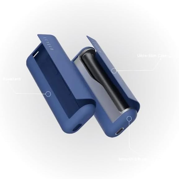 Levelo Nikko Silicone Case Compatible with IQOS Iluma 2023, Elevated Durability, Slip-Resistant, Ultra-Slim, Lightweight & Portable, Impact & Dust Resistant - Blue