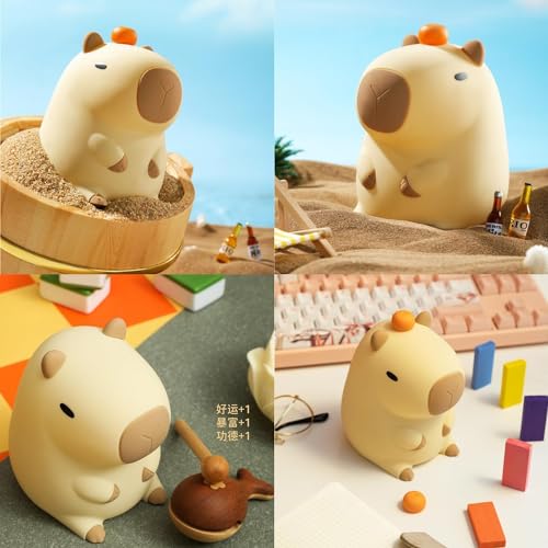 Silicone Capybara Night Lights, Capybara Animal Lamp, Portable USB Rechargeable Animal Lamps Touch Control Lamp, Silicone Night Light with Timing Function for Home Bedroom Living Room Decor (1 pcs)