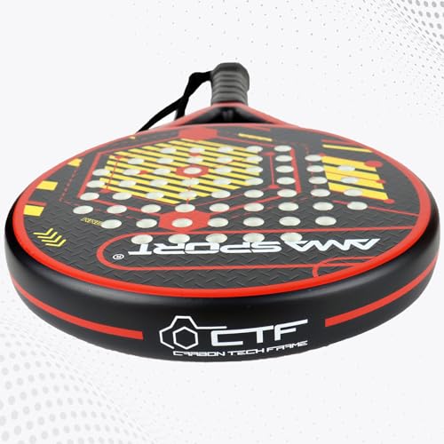 AMA SPORT Padel Paddle Tennis Racket Carbon Fiber Pop Tennis Paddle Paddleball Racquets 3K,12K,18K,Full Carbon