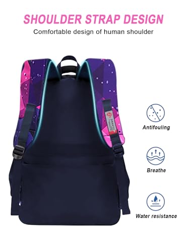 Girls School Bag, School Bag Leisure Backpack School Student Laptop Backpack, Waterproof Backpack,Accessories Plush Pendant for Teens Girls Women Students School Bag