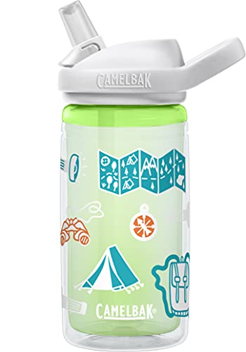 Camelbak Eddy+ Kids .4L Bottle, Insulated, Adventure Map, 2283101040, Eddy+ Kids Insulated 14Oz, Adventure Map, L